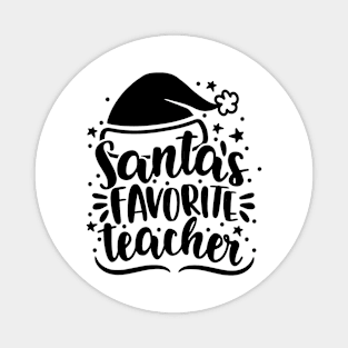 Santa's Favorite Teacher Christmas Gifts For Teacher Women Magnet